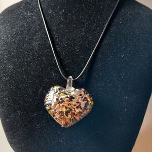Murano Style Heart Necklace